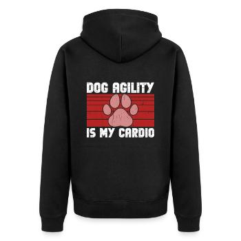 Dog Agility Trainer Design pour Dog Agility - Veste à capuche bio Premium Unisexe - noir - Dos - Nico (187cm)
