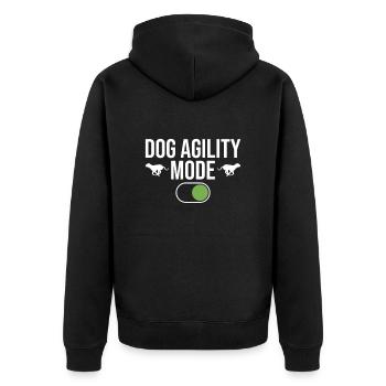Dog Agility Design Für Hundebesitzer Und Trainer - Unisex Premium Organic Zip Hoodie - black - Back - Nico (187cm)