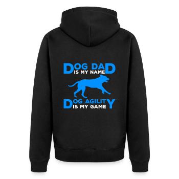 Dog Agility Dad Design Für Hundesport - Veste à capuche bio Premium Unisexe - noir - Dos - Nico (187cm)