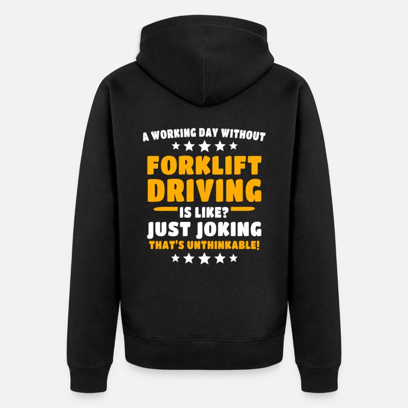 Conducteur de chariot élévateur - Veste à capuche bio Premium Unisexe - noir