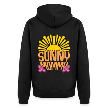 Soleil d’été Maman - Veste à capuche bio Premium Unisexe - noir - Dos - Nico (187cm)
