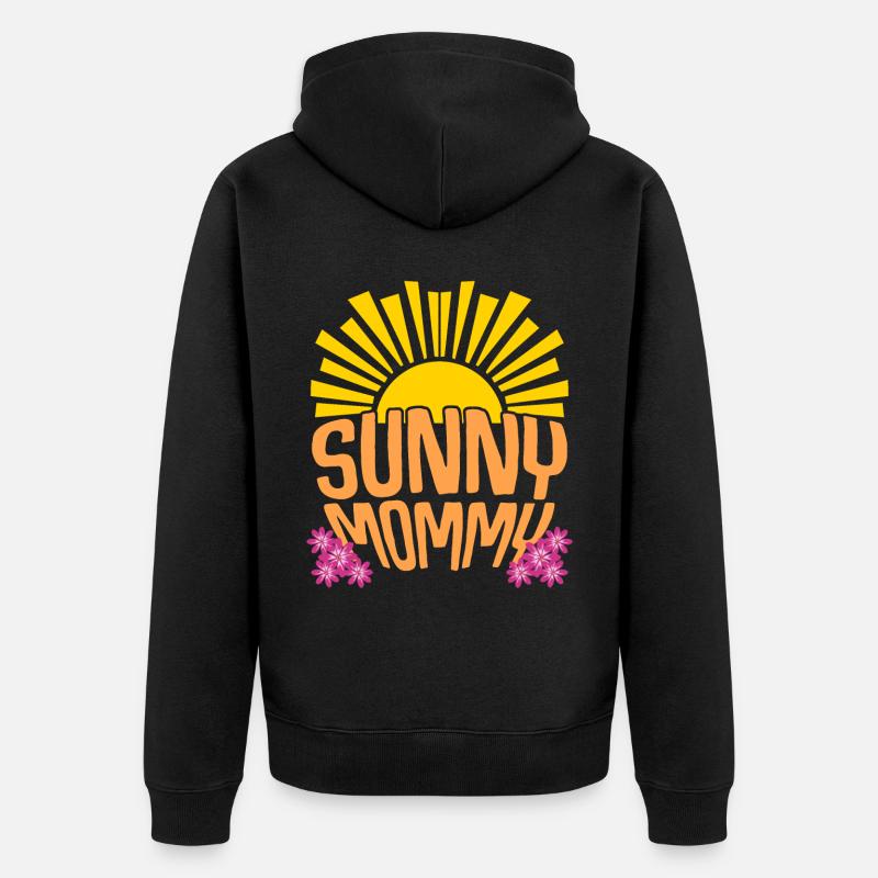 Soleil d’été Maman - Veste à capuche bio Premium Unisexe - noir