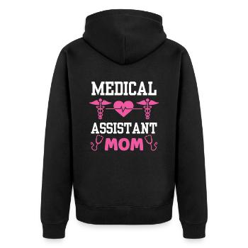 Medical Assistant Mother Medical - Unisex Premium Organic Zip Hoodie - black - Back - Nico (187cm)