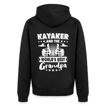 Kayakiste Grand-père Kayakiste - Veste à capuche bio Premium Unisexe - noir - Dos - Nico (187cm)