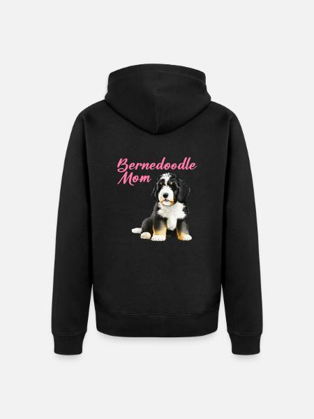 Bernedoodle Mom - Unisex Premium Organic Zip Hoodie - black