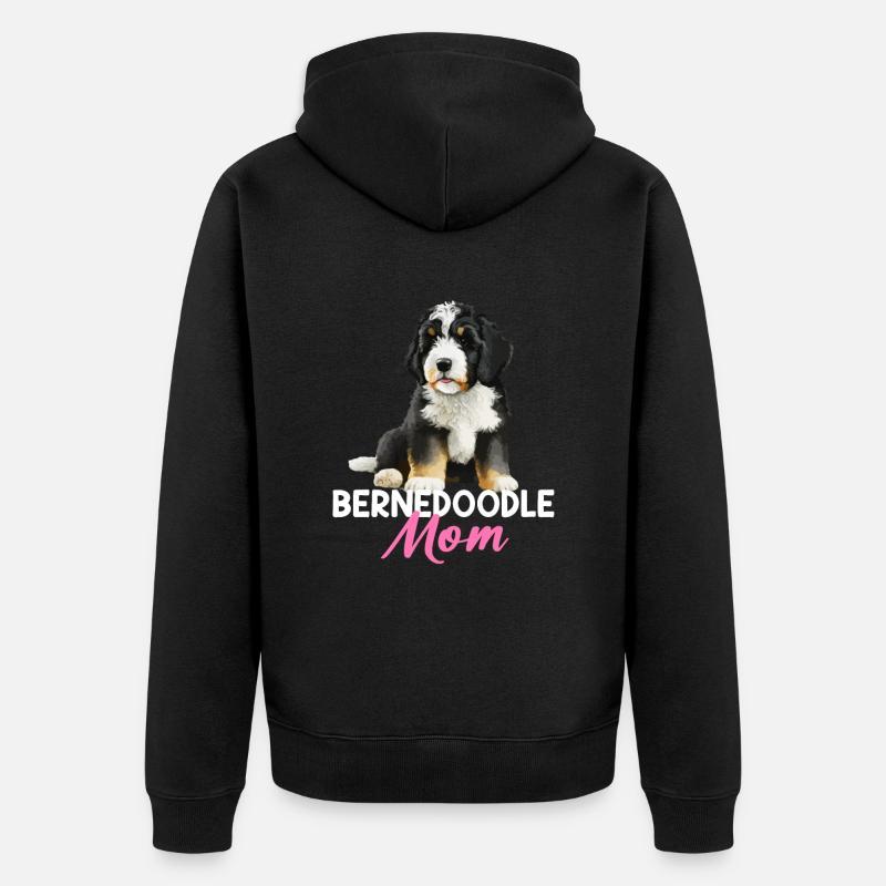Bernedoodle Maman - Veste à capuche bio Premium Unisexe - noir