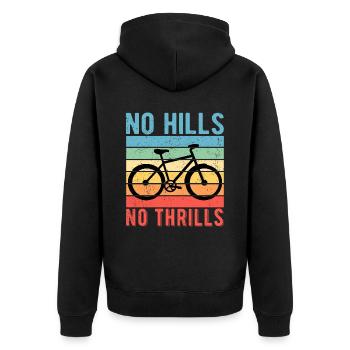 Vélo cycliste Pas de collines Pas de sensations fortes - Veste à capuche bio Premium Unisexe - noir - Dos - Nico (187cm)