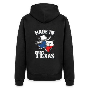 Texas - Veste à capuche bio Premium Unisexe - noir - Dos - Nico (187cm)