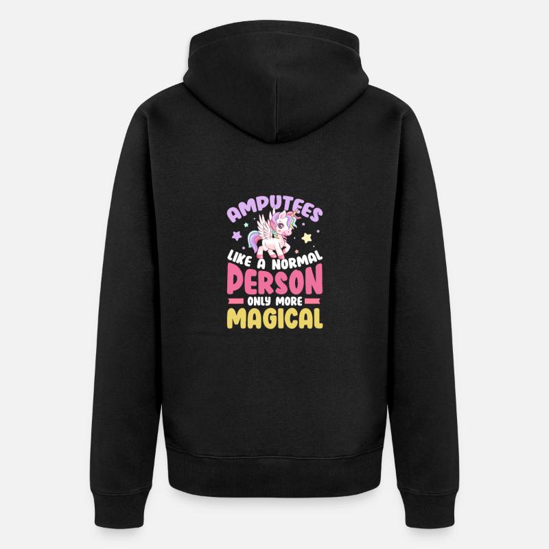 Amputation Amputation Prothèse Cadeau - Veste à capuche bio Premium Unisexe - noir