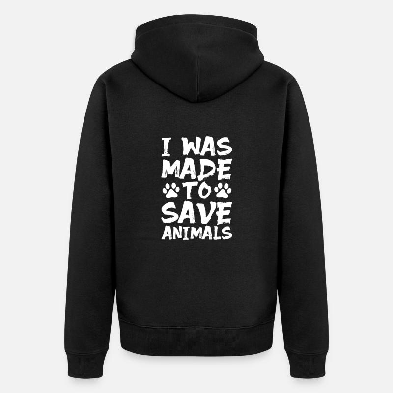 Tierrettung - Unisex Premium Bio Zip Hoodie - Schwarz