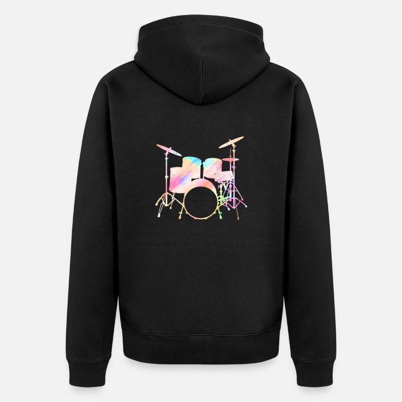 Drummers Drummers Drummers Drummers - Unisex Premium Organic Zip Hoodie - black
