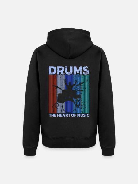 Drummers Drummers Drummers Drummers - Unisex Premium Organic Zip Hoodie - black