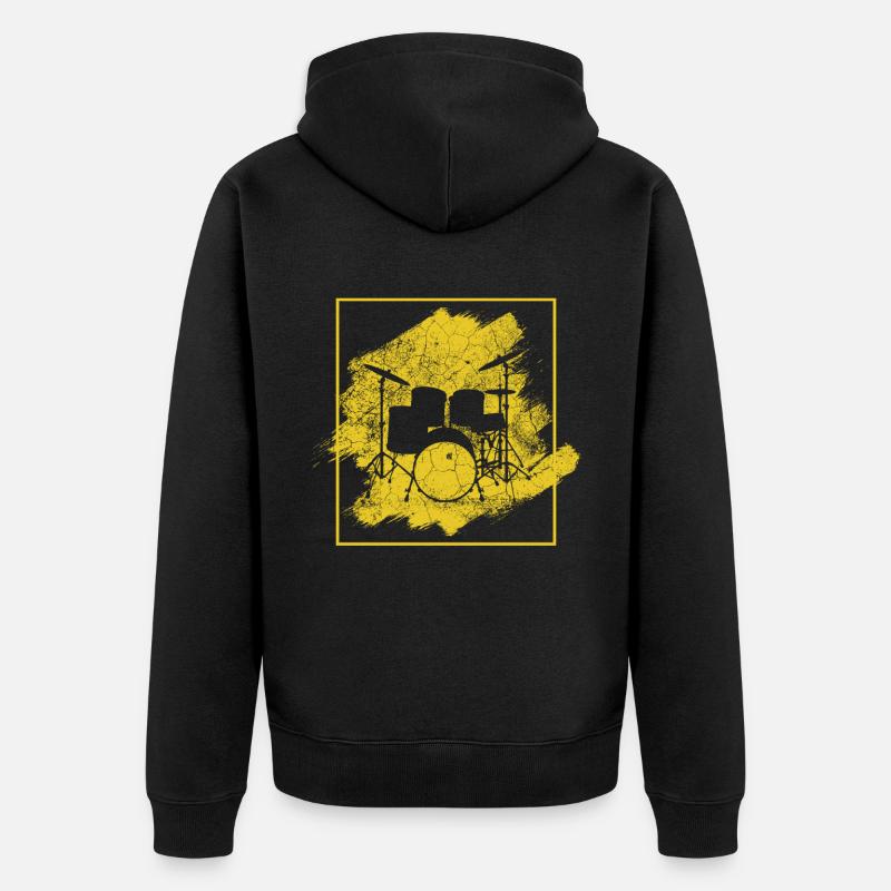 Drummers Drummers Drummers Drummers - Unisex Premium Organic Zip Hoodie - black