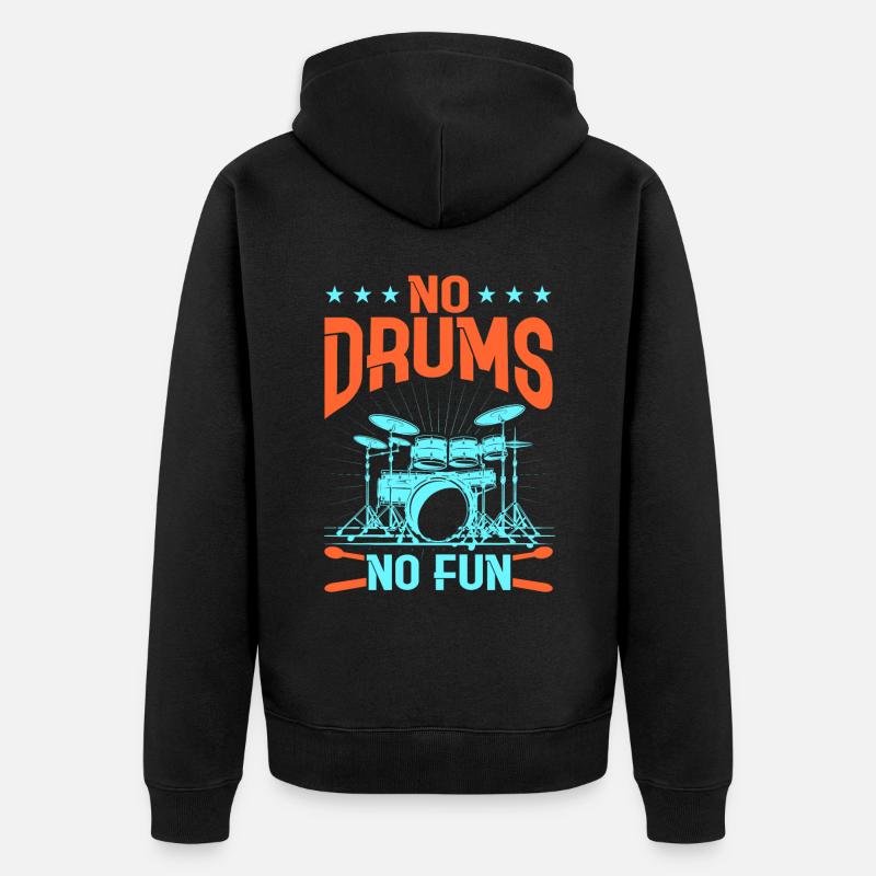 Drummers Drummers Drummers Drummers - Unisex Premium Organic Zip Hoodie - black