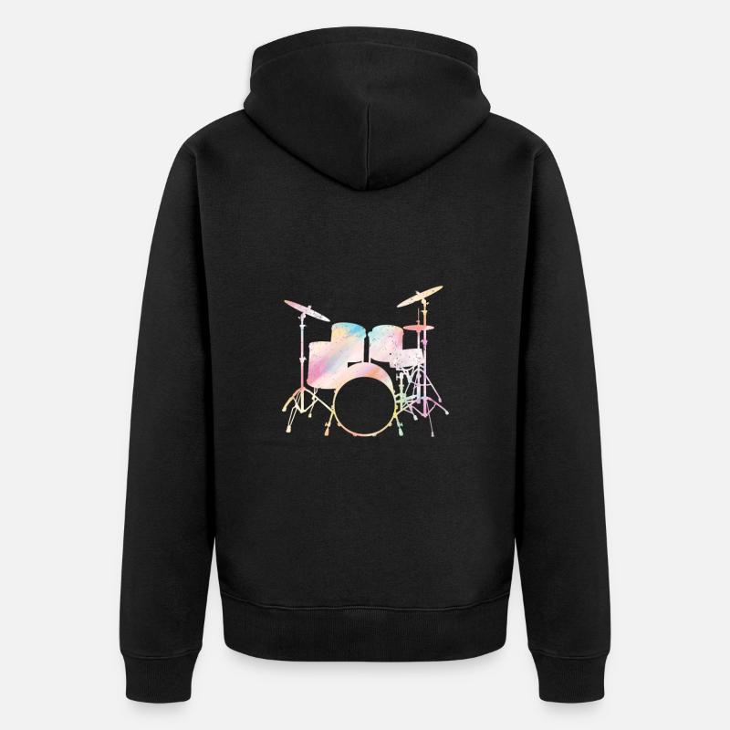 Drummers Drummers Drummers Drummers - Unisex Premium Organic Zip Hoodie - black