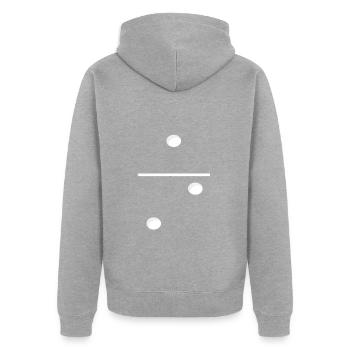 Domino Game Tile 1-2 - Lustiges Gruppenkostüm - Unisex Premium Bio Zip Hoodie - Grau meliert - Hinten - Nico (187cm)