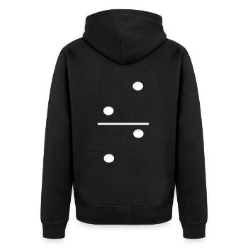 Domino Game Tile 2-2 - Lustiges Gruppenkostüm - Unisex Premium Bio Zip Hoodie - Schwarz - Hinten - Nico (187cm)