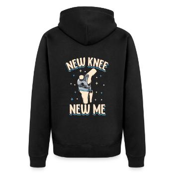 Nouveau genou, nouveau moi - Knee Titanium - Veste à capuche bio Premium Unisexe - noir - Dos - Nico (187cm)