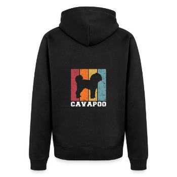 Cavapoo - Veste à capuche bio Premium Unisexe - noir - Dos - Nico (187cm)