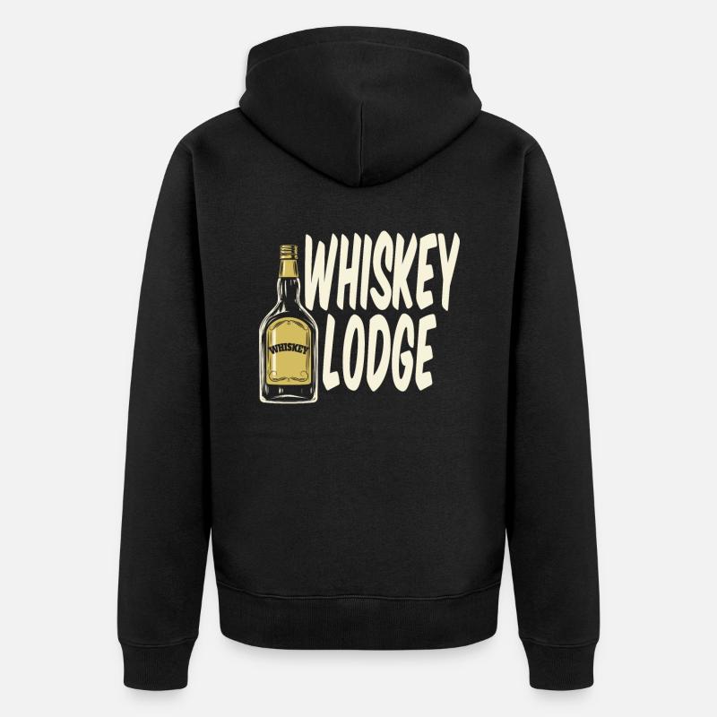 Whisky Whiskey Funny - Veste à capuche bio Premium Unisexe - noir