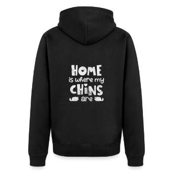 Chinchilla rongeur animal de compagnie rongeur cadeau - Veste à capuche bio Premium Unisexe - noir - Dos - Nico (187cm)