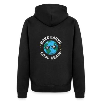 Climate Change Environment Earth Earth Gift - Unisex Premium Organic Zip Hoodie - black - Back - Nico (187cm)