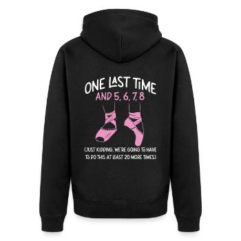 Ballet Dancer Dance Girl Ballerina - Unisex Premium Bio Zip Hoodie - Schwarz - Hinten - Nico (187cm)