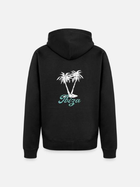 Ibiza - Unisex Premium Organic Zip Hoodie - black
