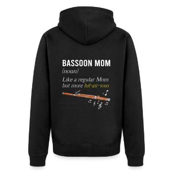 Orchestre et instrument à vent - Veste à capuche bio Premium Unisexe - noir - Dos - Nico (187cm)