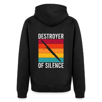 Fagottist für Fagottorchester und Fagottist - Unisex Premium Bio Zip Hoodie - Schwarz - Hinten - Nico (187cm)