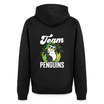 Team Penguins Lover Cute Penguin Animal - Veste à capuche bio Premium Unisexe - noir - Dos - Nico (187cm)