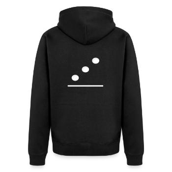 Domino Game Tile 3-0 - Lustiges Gruppenkostüm - Unisex Premium Bio Zip Hoodie - Schwarz - Hinten - Nico (187cm)