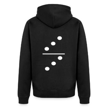 Domino Game Tile 3-3 - Lustiges Gruppenkostüm - Unisex Premium Bio Zip Hoodie - Schwarz - Hinten - Nico (187cm)
