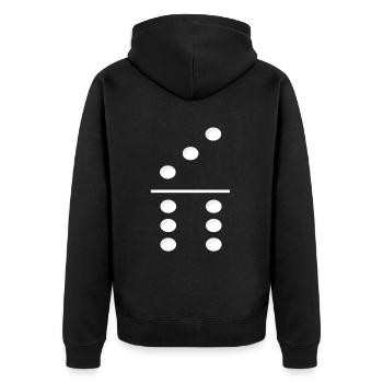 Domino Game Tile 3-6 - Lustiges Gruppenkostüm - Unisex Premium Bio Zip Hoodie - Schwarz - Hinten - Nico (187cm)
