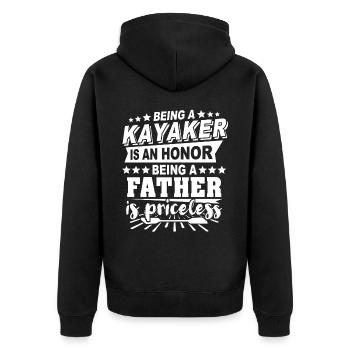Kayakfahrer Papa Kayaker - Veste à capuche bio Premium Unisexe - noir - Dos - Nico (187cm)