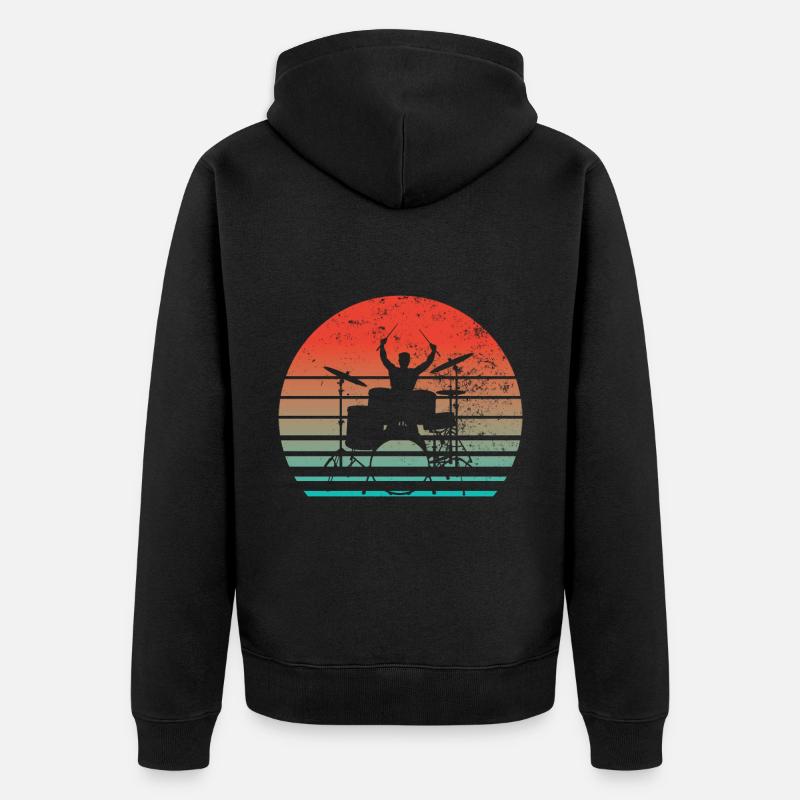 Drummers Drummers Drummers Drummers - Unisex Premium Organic Zip Hoodie - black
