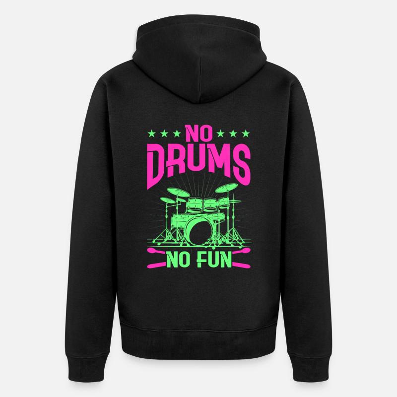 Drummers Drummers Drummers Drummers - Unisex Premium Organic Zip Hoodie - black