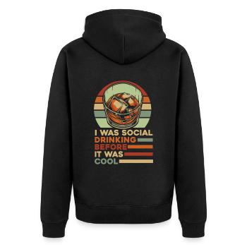 Whisky Whiskey - Veste à capuche bio Premium Unisexe - noir - Dos - Nico (187cm)