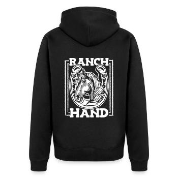 Rodeo Cowboy Hand Ranch Cowboy Ranch Hand - Veste à capuche bio Premium Unisexe - noir - Dos - Nico (187cm)