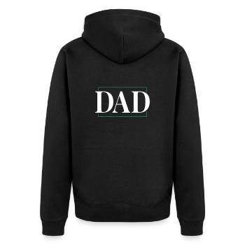 dad - Unisex Premium Bio Zip Hoodie - Schwarz - Hinten - Nico (187cm)
