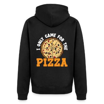 Pizza Eater Pepperoni Pizza Lover Italian Food - Veste à capuche bio Premium Unisexe - noir - Dos - Nico (187cm)