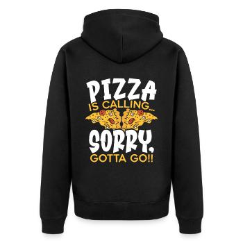 Pizza Eater Pepperoni Pizza Lover Italian Food - Veste à capuche bio Premium Unisexe - noir - Dos - Nico (187cm)