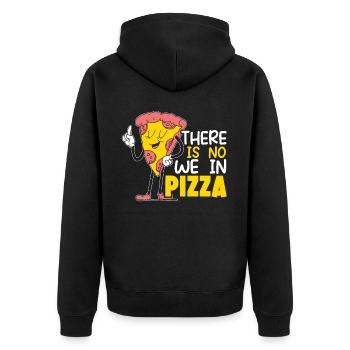 Pizza Eater Pepperoni Pizza Lover Italian Food - Unisex Premium Organic Zip Hoodie - black - Back - Nico (187cm)