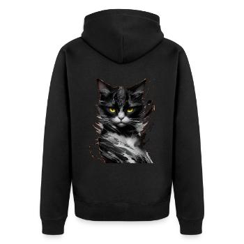 Chat Animaux de compagnie - Veste à capuche bio Premium Unisexe - noir - Dos - Nico (187cm)
