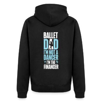 Ballet Dancer Dance Girl Ballerina - Unisex Premium Organic Zip Hoodie - black - Back - Nico (187cm)