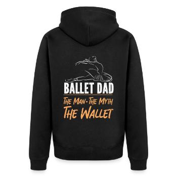 Ballet Dancer Dance Girl Ballerina - Unisex Premium Organic Zip Hoodie - black - Back - Nico (187cm)