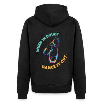 Ballet Dancer Dance Girl Ballerina - Unisex Premium Bio Zip Hoodie - Schwarz - Hinten - Nico (187cm)