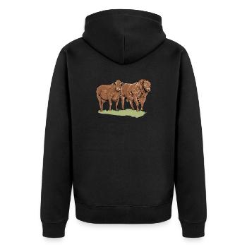 Viande bovine du Limousin I France Elevage bovin pour - Veste à capuche bio Premium Unisexe - noir - Dos - Nico (187cm)