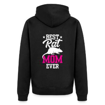 Meilleure maman de rat jamais Rat Mom Rats - Veste à capuche bio Premium Unisexe - noir - Dos - Nico (187cm)