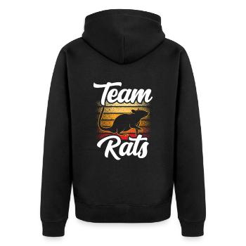 Team Rats Cute Rat Lover Animal - Unisex Premium Organic Zip Hoodie - black - Back - Nico (187cm)